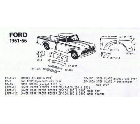 1953 to 1956 ford f100 sheet metal|vintage Ford truck sheet metal.